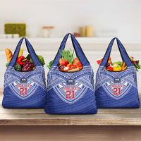 Manu Samoa Pacific Samoa Rugby Custom Grocery Bag Polynesian Pattern LT9 3-pack One Size Blue - Polynesian Pride