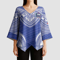 Manu Samoa Pacific Samoa Rugby Custom Kimono Sleeve Blouse Polynesian Pattern LT9 - Polynesian Pride