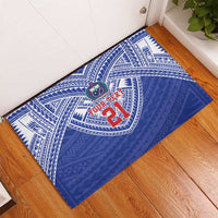 Manu Samoa Pacific Samoa Rugby Custom Rubber Doormat Polynesian Pattern LT9 - Polynesian Pride