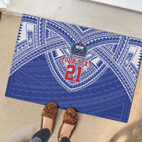 Manu Samoa Pacific Samoa Rugby Custom Rubber Doormat Polynesian Pattern LT9 - Polynesian Pride