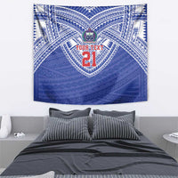 Manu Samoa Pacific Samoa Rugby Custom Tapestry Polynesian Pattern