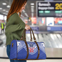 Manu Samoa Pacific Samoa Rugby Custom Travel Bag Polynesian Pattern - Polynesian Pride
