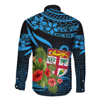 Fiji Islands Long Sleeve Button Shirt With Polynesian Tribal Happy National Day LT9 - Polynesian Pride