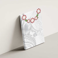 Manuia le Aso Sa o Tamaiti Tonga Canvas Wall Art White Sunday Heilala Lei