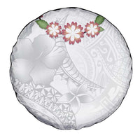 Manuia le Aso Sa o Tamaiti Tonga Spare Tire Cover White Sunday Heilala Lei