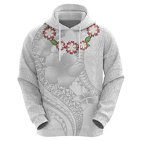 Manuia le Aso Sa o Tamaiti Tonga Zip Hoodie White Sunday Heilala Lei LT9 - Polynesian Pride