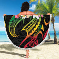 Kiribati Red Jasmine Mango Beach Blanket Reggae Polynesian Art Vibe LT9 - Polynesian Pride