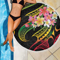 Kiribati Red Jasmine Mango Beach Blanket Reggae Polynesian Art Vibe LT9 - Polynesian Pride