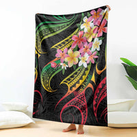 Kiribati Red Jasmine Mango Blanket Reggae Polynesian Art Vibe LT9 - Polynesian Pride