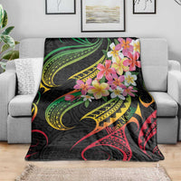 Kiribati Red Jasmine Mango Blanket Reggae Polynesian Art Vibe LT9 - Polynesian Pride