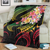 Kiribati Red Jasmine Mango Blanket Reggae Polynesian Art Vibe LT9 - Polynesian Pride