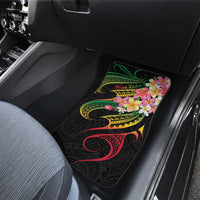 Kiribati Red Jasmine Mango Car Mats Reggae Polynesian Art Vibe LT9 - Polynesian Pride