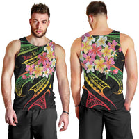 Kiribati Red Jasmine Mango Men Tank Top Reggae Polynesian Art Vibe LT9 - Polynesian Pride