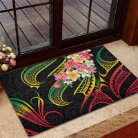Kiribati Red Jasmine Mango Rubber Doormat Reggae Polynesian Art Vibe LT9 - Polynesian Pride