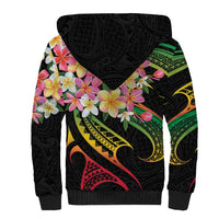 Kiribati Red Jasmine Mango Sherpa Hoodie Reggae Polynesian Art Vibe LT9 - Polynesian Pride