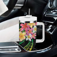 Kiribati Red Jasmine Mango Tumbler With Handle Reggae Polynesian Art Vibe LT9 - Polynesian Pride