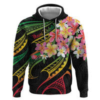 Kiribati Red Jasmine Mango Zip Hoodie Reggae Polynesian Art Vibe LT9 Pullover Hoodie Reggae - Polynesian Pride