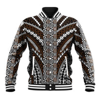 Brown Tongan Polynesian Tribal Baseball Jacket LT9 Unisex Brown - Polynesian Pride