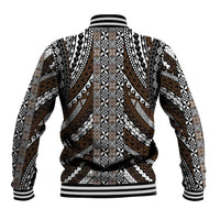 Brown Tongan Polynesian Tribal Baseball Jacket LT9 - Polynesian Pride