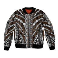 Brown Tongan Polynesian Tribal Bomber Jacket LT9 Unisex Brown - Polynesian Pride