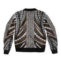 Brown Tongan Polynesian Tribal Bomber Jacket LT9 - Polynesian Pride