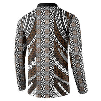 Brown Tongan Polynesian Tribal Button Sweatshirt LT9 - Polynesian Pride