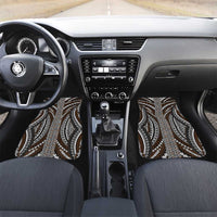 Brown Tongan Polynesian Tribal Car Mats LT9 Set 2pcs - Front Brown - Polynesian Pride