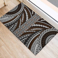 Brown Tongan Polynesian Tribal Rubber Doormat LT9 - Polynesian Pride