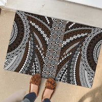 Brown Tongan Polynesian Tribal Rubber Doormat LT9 - Polynesian Pride