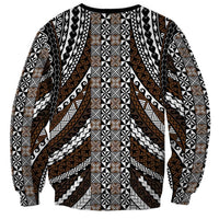 Brown Tongan Polynesian Tribal Sweatshirt LT9 - Polynesian Pride