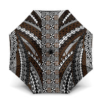 Brown Tongan Polynesian Tribal Umbrella LT9 One Size Folded 11.42 inch Opened Diameter 37.4 inch Brown - Polynesian Pride
