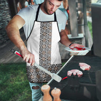 Light Gray Tongan Polynesian Tribal Apron LT9 - Polynesian Pride