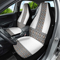 Light Gray Tongan Polynesian Tribal Car Seat Cover - Polynesian Pride