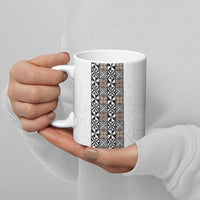 Light Gray Tongan Polynesian Tribal Ceramic Mug LT9 - Polynesian Pride