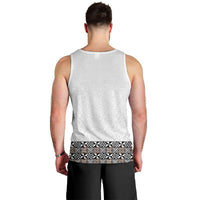 Light Gray Tongan Polynesian Tribal Men Tank Top LT9 - Polynesian Pride