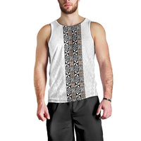 Light Gray Tongan Polynesian Tribal Men Tank Top LT9 - Polynesian Pride