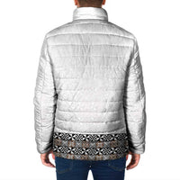 Light Gray Tongan Polynesian Tribal Padded Jacket LT9 - Polynesian Pride