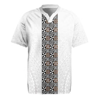 Light Gray Tongan Polynesian Tribal Rugby Jersey LT9 White - Polynesian Pride