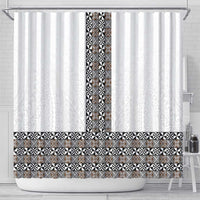 Light Gray Tongan Polynesian Tribal Shower Curtain - Polynesian Pride