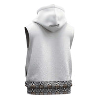 Light Gray Tongan Polynesian Tribal Sleeveless Zip Hoodie LT9 - Polynesian Pride