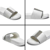 Light Gray Tongan Polynesian Tribal Slide Sandals - Polynesian Pride