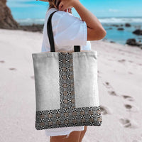 Light Gray Tongan Polynesian Tribal Tote Bag - Polynesian Pride