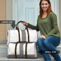 Light Gray Tongan Polynesian Tribal Travel Bag - Polynesian Pride