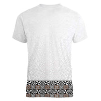 Light Gray Tongan Polynesian Tribal Women V-Neck T-Shirt - Polynesian Pride