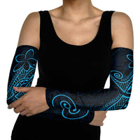 Black Blue Polynesian Tribal Arm Sleeves - Polynesian Pride
