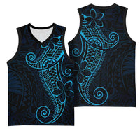 Black Blue Polynesian Tribal Basketball Jersey LT9 - Polynesian Pride