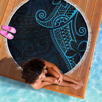 Black Blue Polynesian Tribal Beach Blanket LT9 - Polynesian Pride