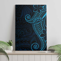 Black Blue Polynesian Tribal Canvas Wall Art LT9 - Polynesian Pride