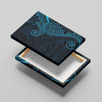 Black Blue Polynesian Tribal Canvas Wall Art LT9 - Polynesian Pride
