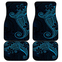 Black Blue Polynesian Tribal Car Mats LT9 - Polynesian Pride